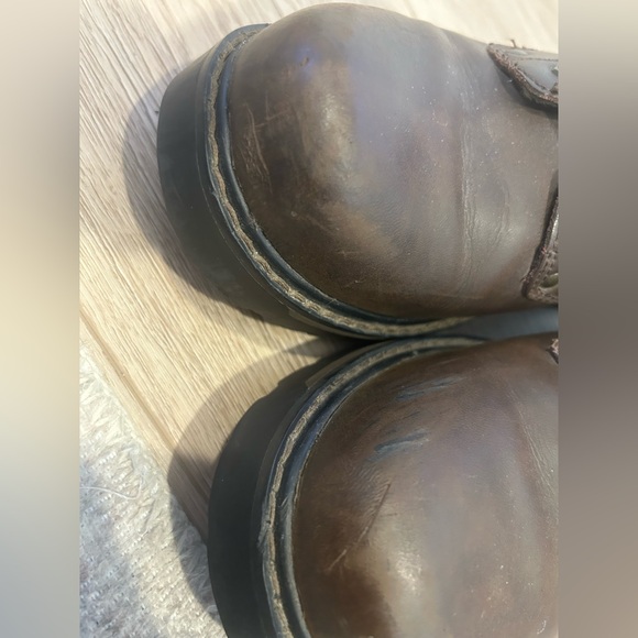 Vintage Y2K 90s Skechers Chunky Shoes Womens 7 Brown Leather Lug Sole Platform - Picture 9 of 11